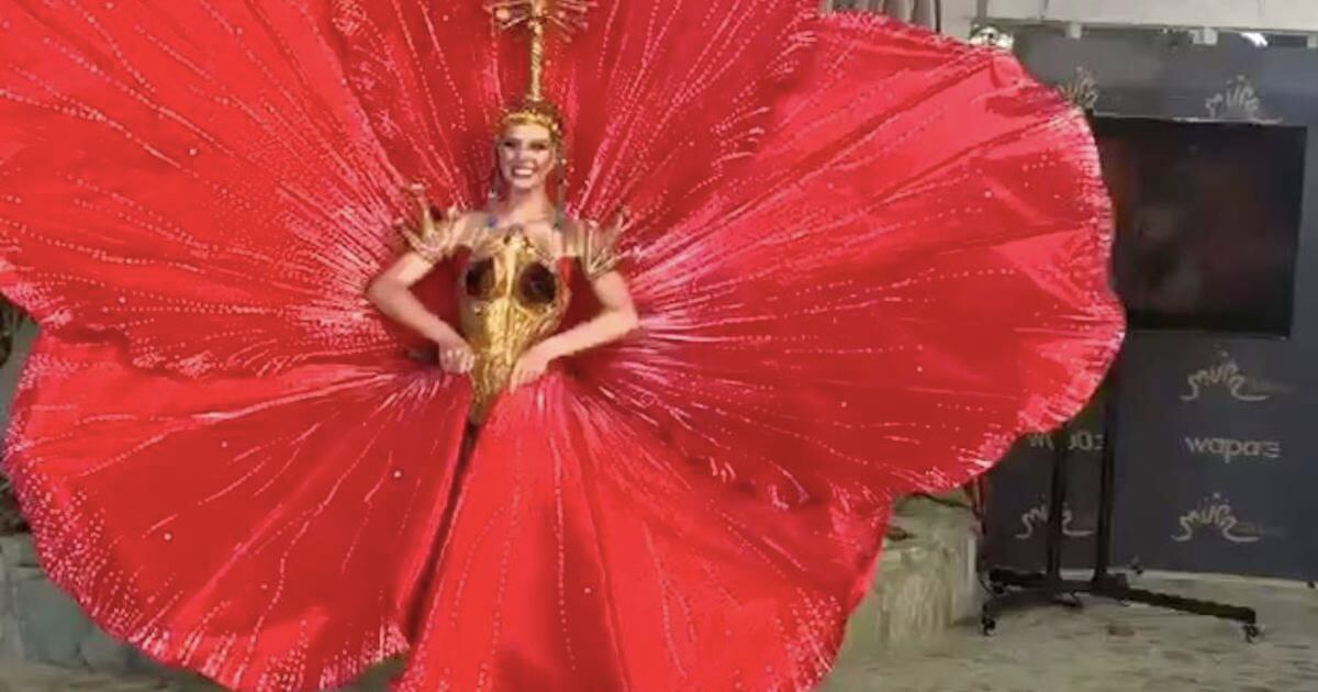 ¡Qué bella! El traje típico de Puerto Rico para Miss Universe quedó monísimo