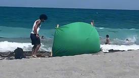 Joven es descubierto en pleno plan en la playa para hacer creer que teletrabajaba desde su casa: el video se volvió viral