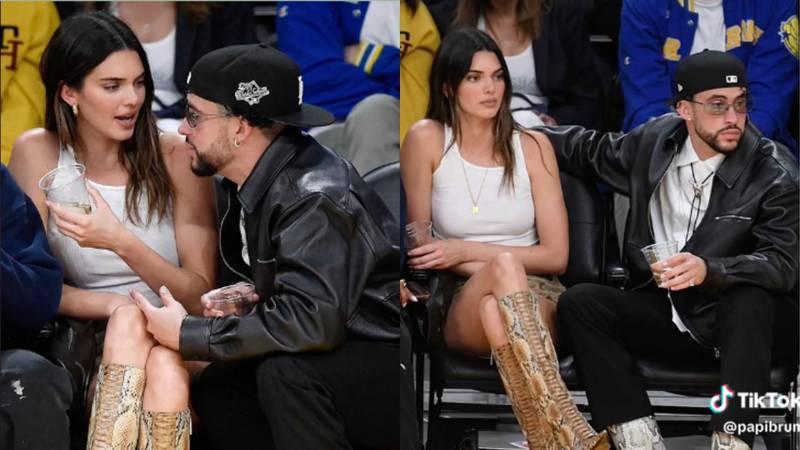 En redes, critican algunos gestos de Kendall Jenner con Bad Bunny a su lado.