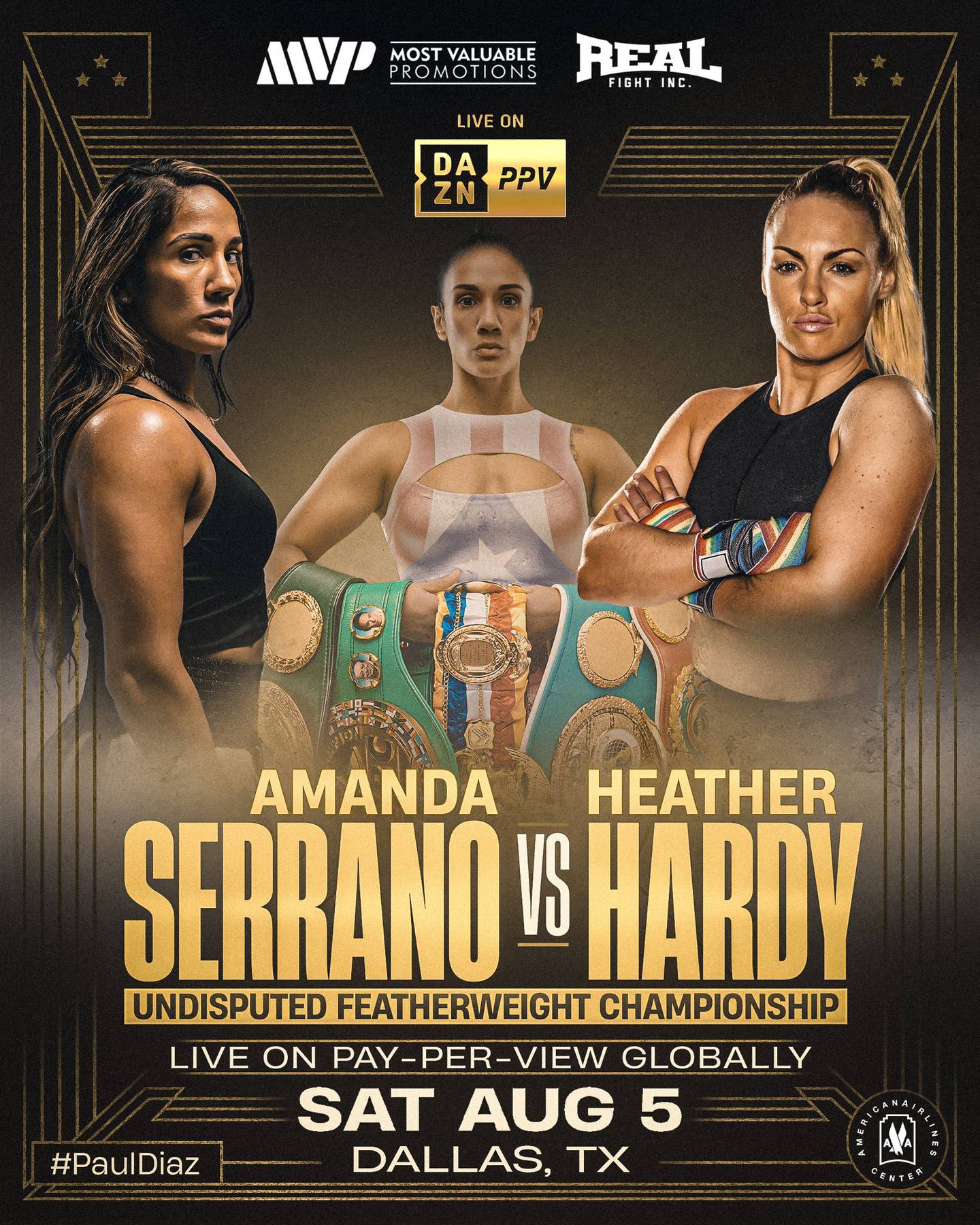 Afiche Serrano vs Hardy.