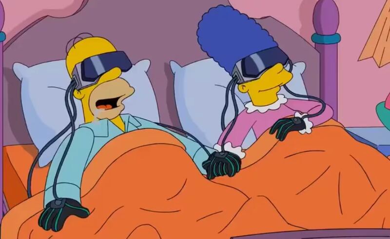 Los Simpsons narraron la realidad de visores tecnológicos.