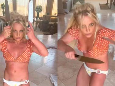Britney Spears asegura estar bien tras bailar con cuchillos