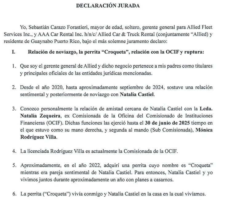 Declaración jurada