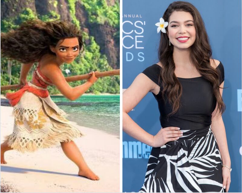 Frente a frente de Moana y Auli’i Cravalho