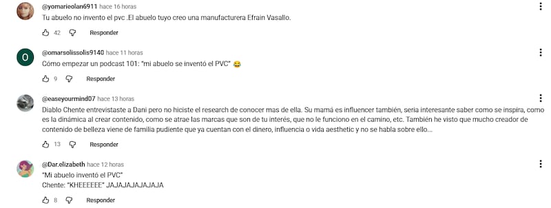 Comentarios en YouTube