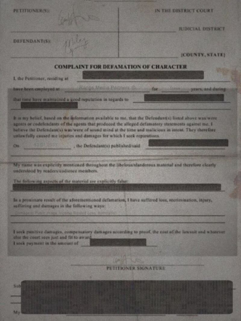 Supuesta demanda de Liam a Miley. Imagen de Twitter