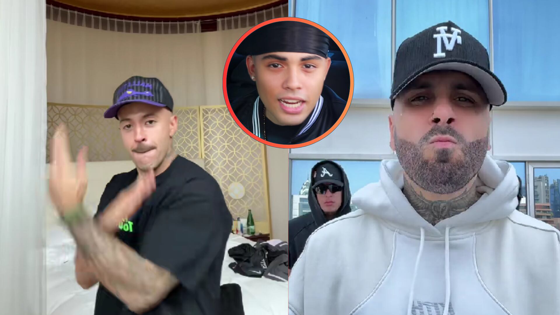 Feid y Nicky Jam pega'os con tema de Mattei
