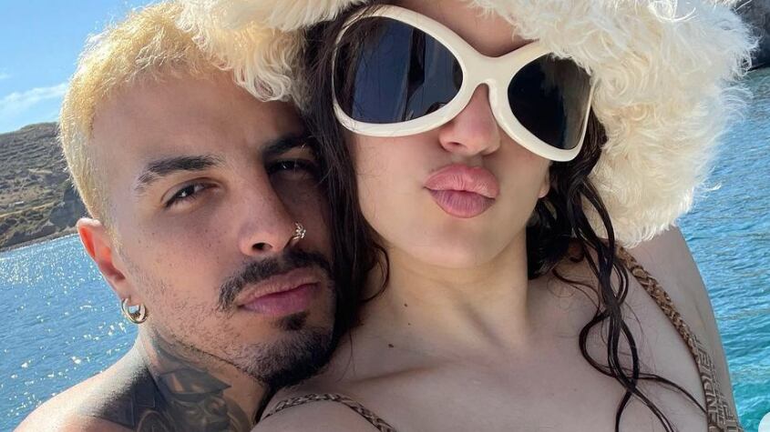 Rauw Alejandro y Rosalía. / Foto: Instagram.