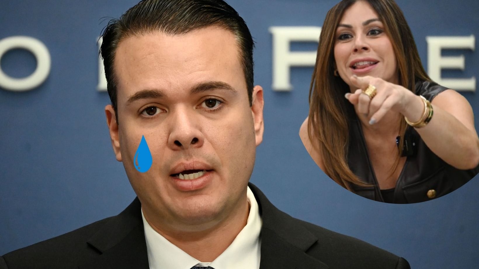 El secretario del DACO y la exsecretaria Valerie Rodríguez.