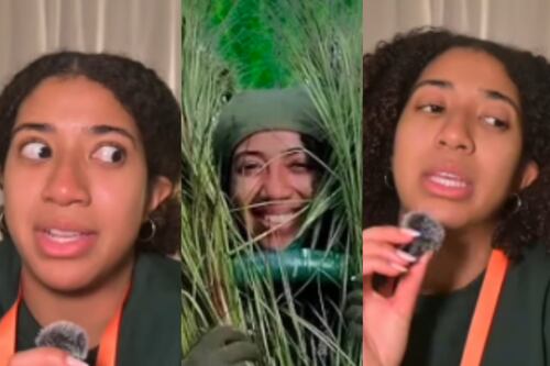 Hasta lloró por el pesado traje: Joven dominicana cuenta su experiencia como “matojo” en el ‘show’ de Bad Bunny del Super Bowl