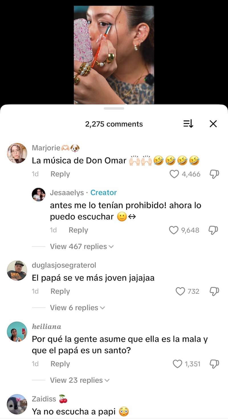 La hija de Daddy Yankee usó tema de Don Omar para video en sus redes sociales. TikTok.