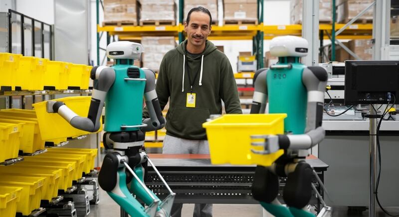 Robots de Amazon / Imagen generada por Whisk-FW