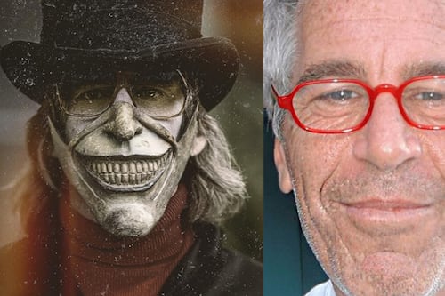 El inquietante parecido de Jeffrey Epstein con la máscara de la famosa película, Teléfono Negro