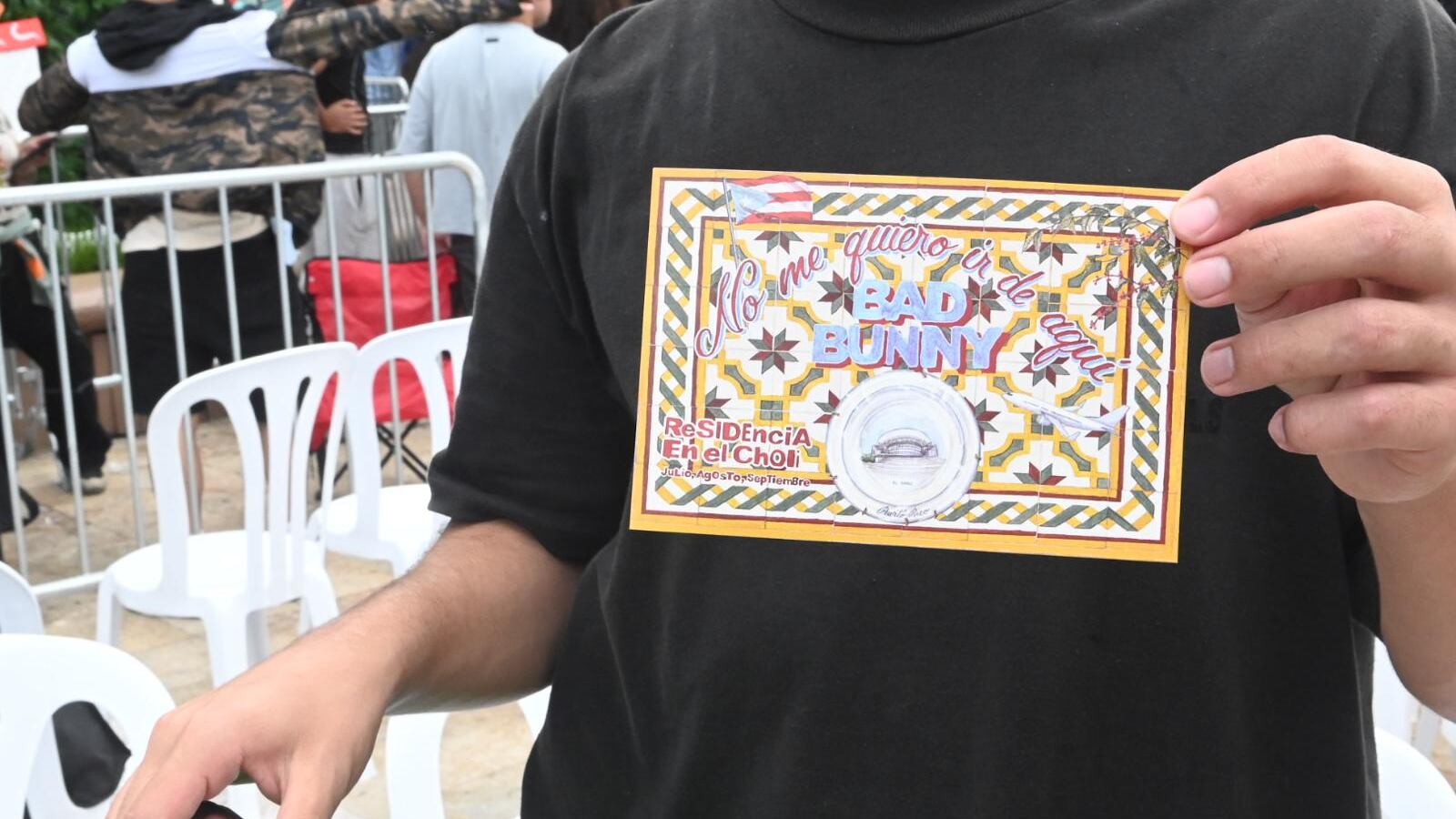 Filas para el concierto de Bad Bunny