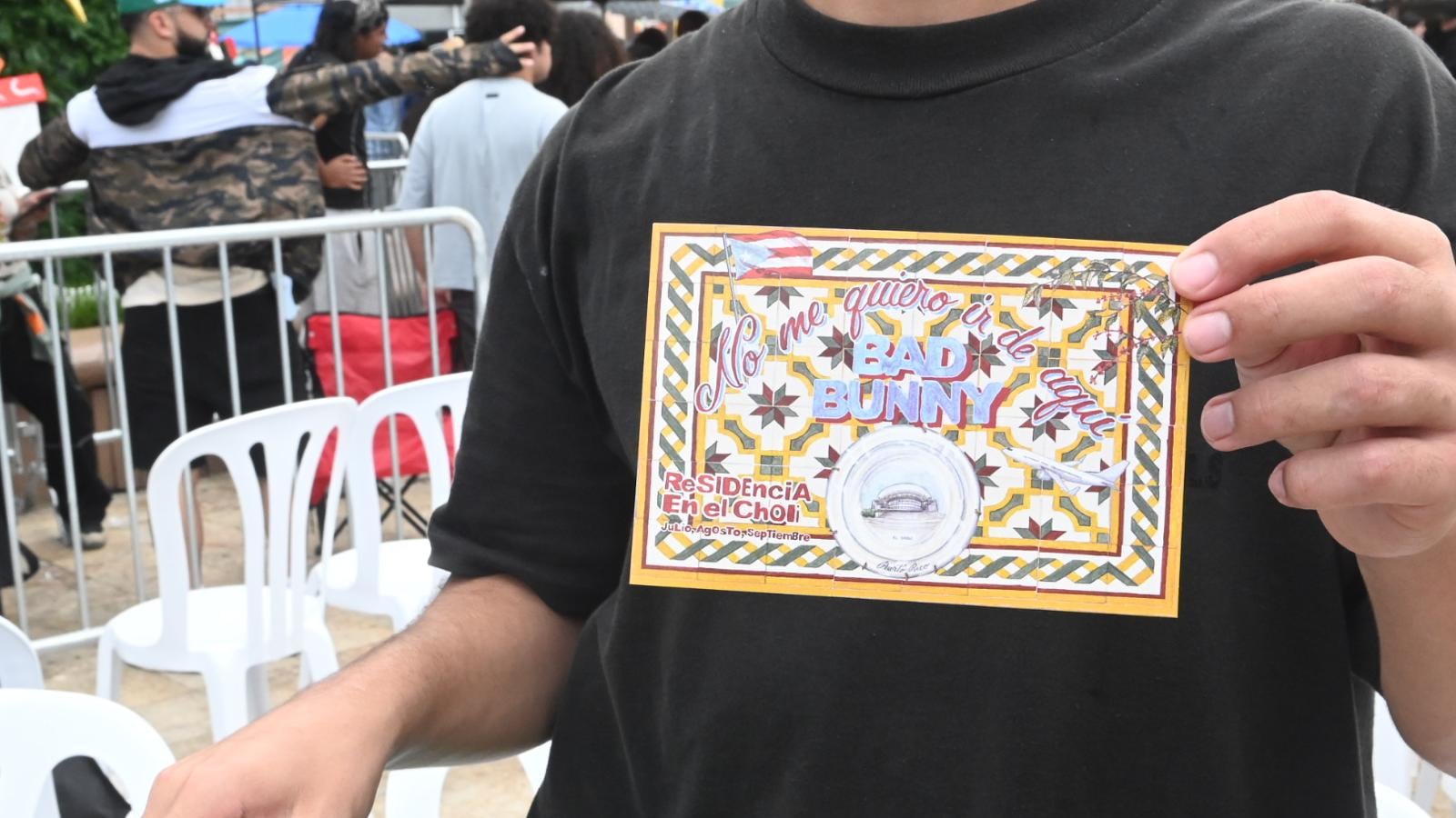 Filas para el concierto de Bad Bunny