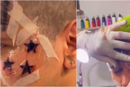 El más loco de todos: joven se hizo un tatuaje de ‘Messi’ en toda su cara
