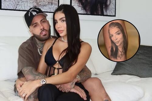 Nicky Jam recibió críticas por tatuarse el rostro de su esposa en una pierna