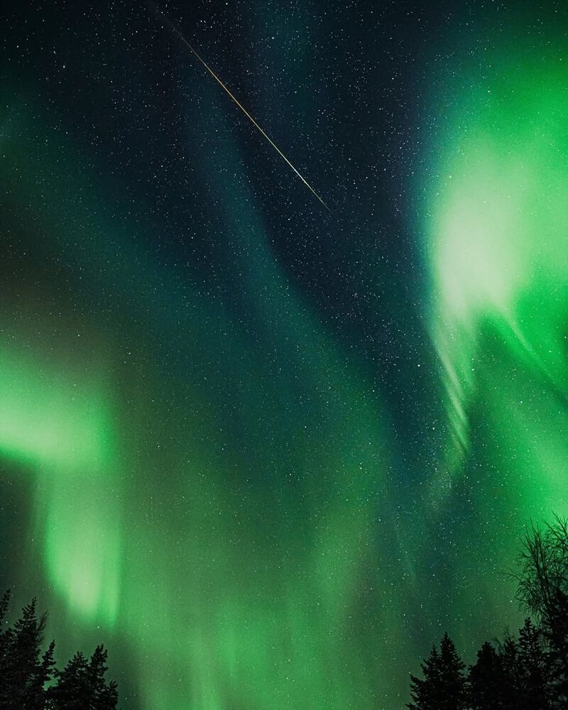 Meteor and Aurora by Spacerocx