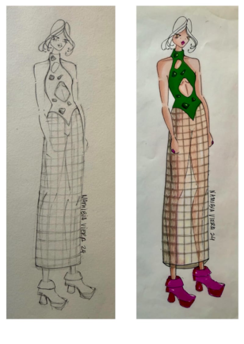Diseño del traje Namibia Viera