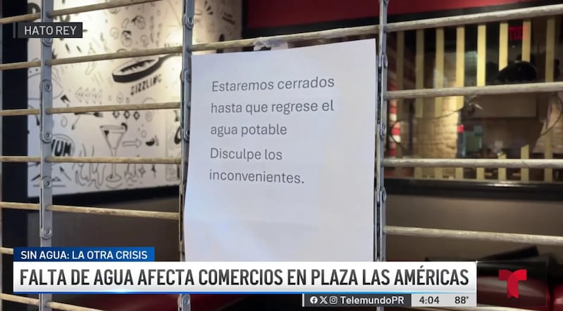 Locales sin agua en Plaza Las Américas