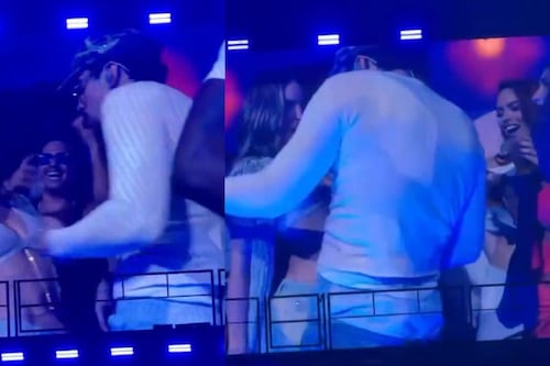 VIDEO: Belinda perrea y se goza el concierto de Bad Bunny en el Choliseo