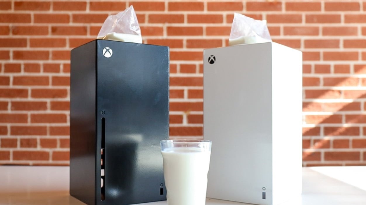 Jarra de leche de Xbox Series X.