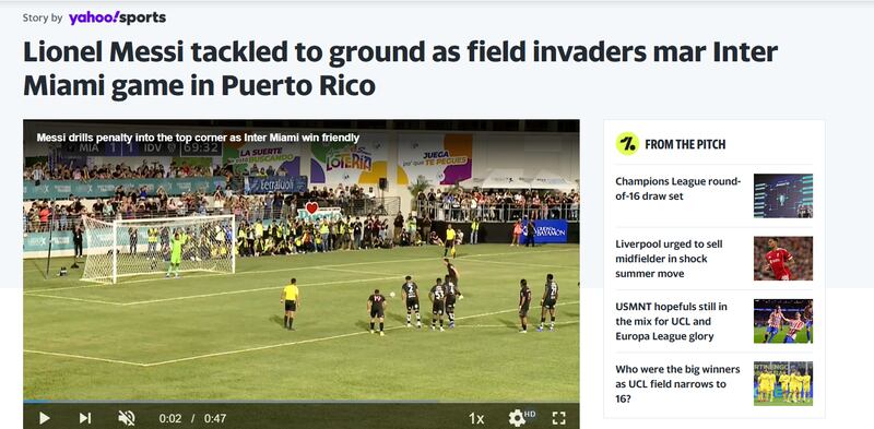 Medios reseñan papelón con Messi en Puerto Rico