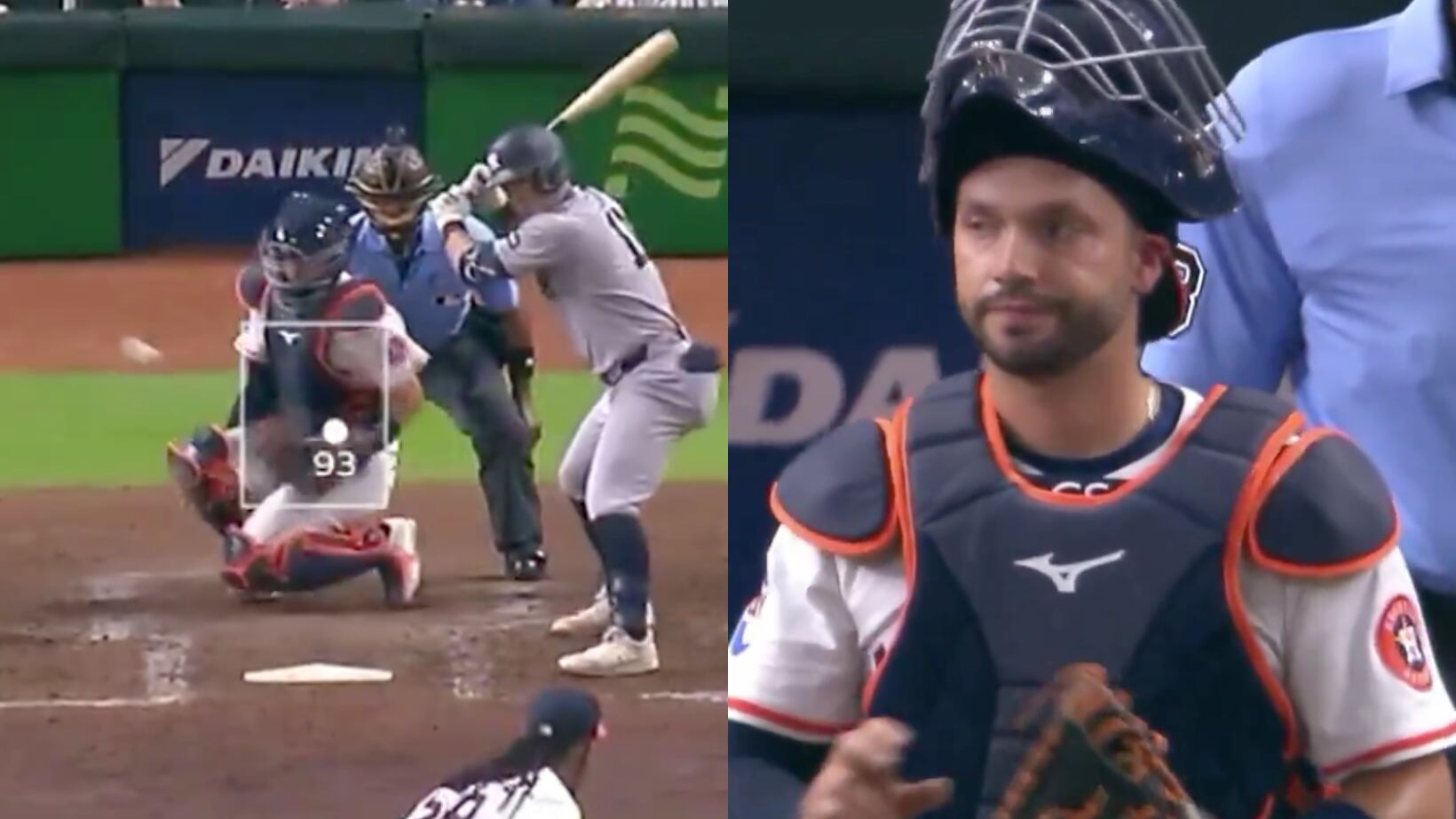 Framber Valdez propinó brutal pelotazo al mexicano César Salazar.