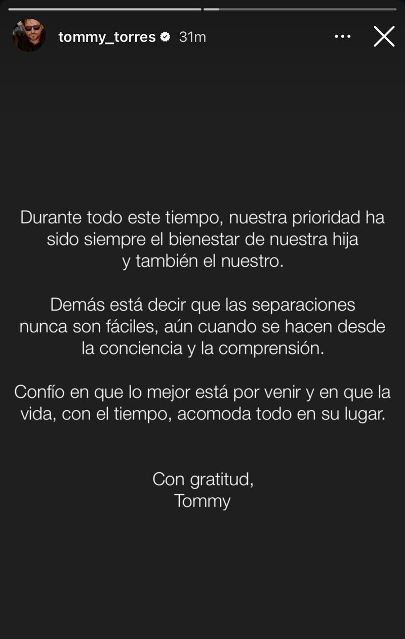 Esta semana la actriz también realizó expresiones sobre el proceso de divorcio