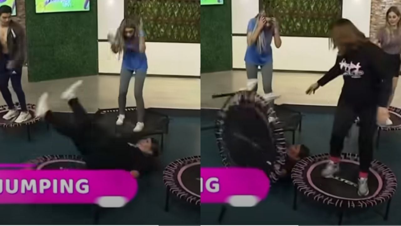 La caída de una mujer en un programa de televisión en vivo se hizo viral