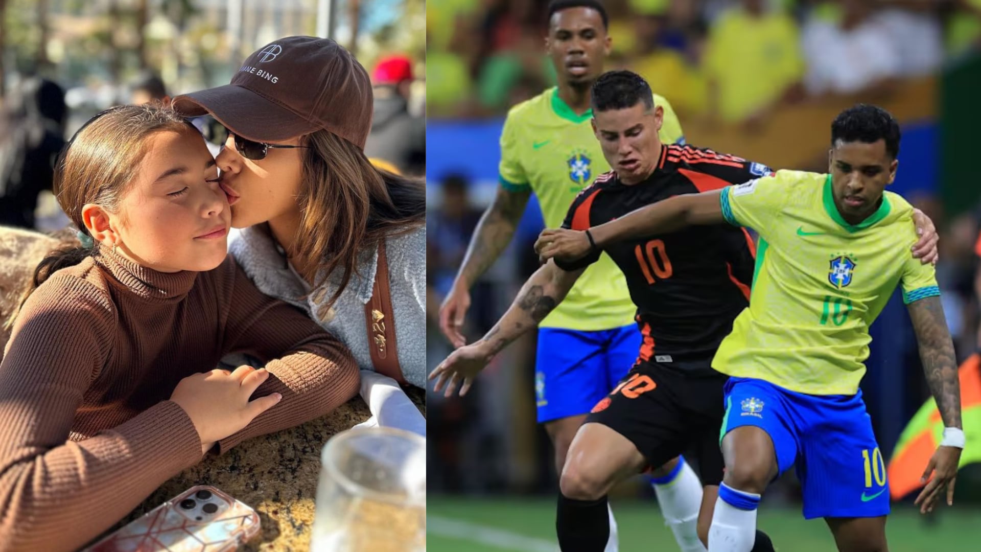 Así vivió la hija de James Rodríguez la derrota de la Selección Colombia frente a Brasil