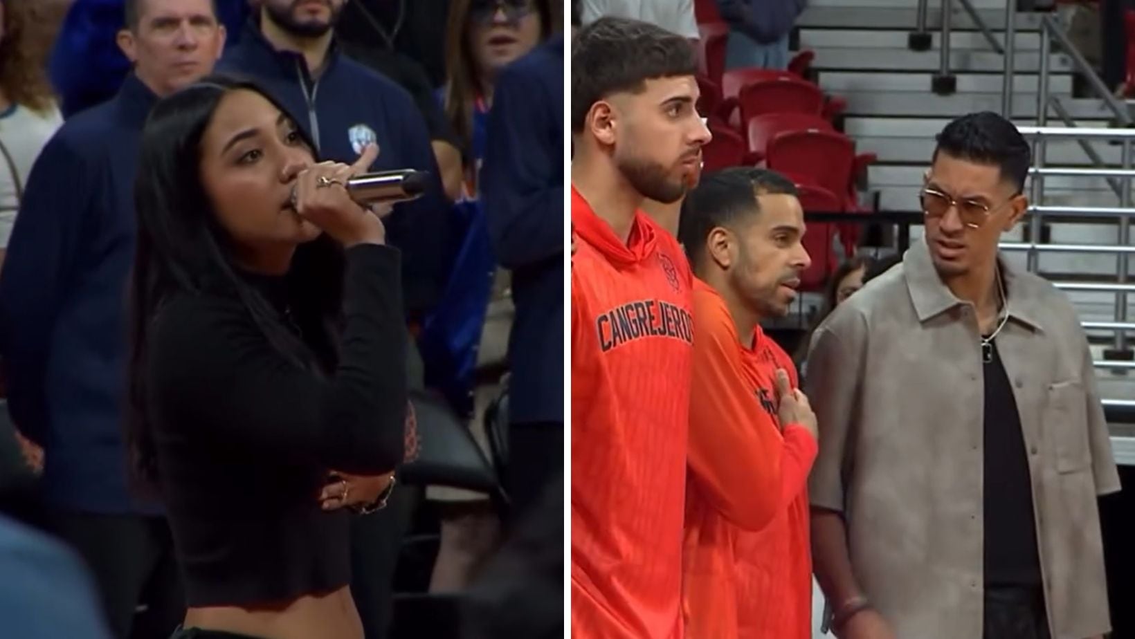 RaiNao confunde a los jugadores de los Cangrejeros al interpretar el himno revolucionario