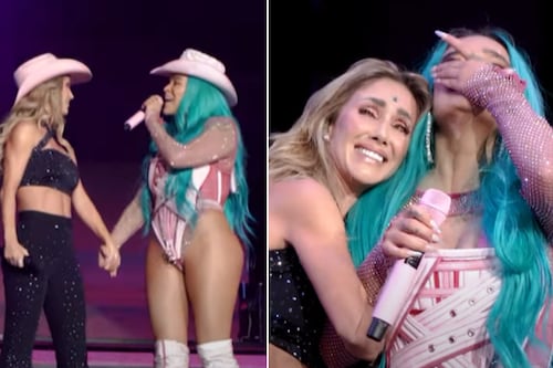 Aseguran que Karol G regaló a Anahí un collar que le obsequiaron a la colombiana en Ecuador