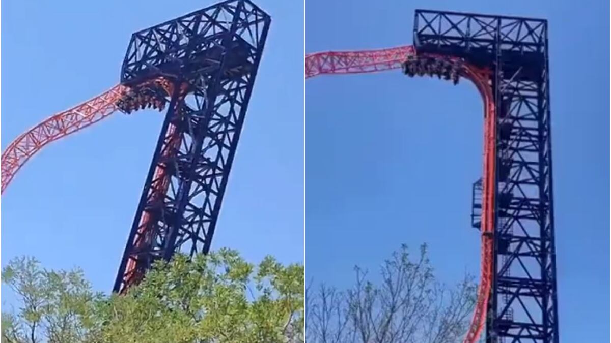 ¿Por qué varias personas quedaron colgando de cabeza en una montaña rusa?