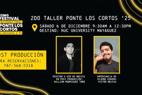 Anuncian talleres de edición como parte del “Festival Ponte Los Cortos”