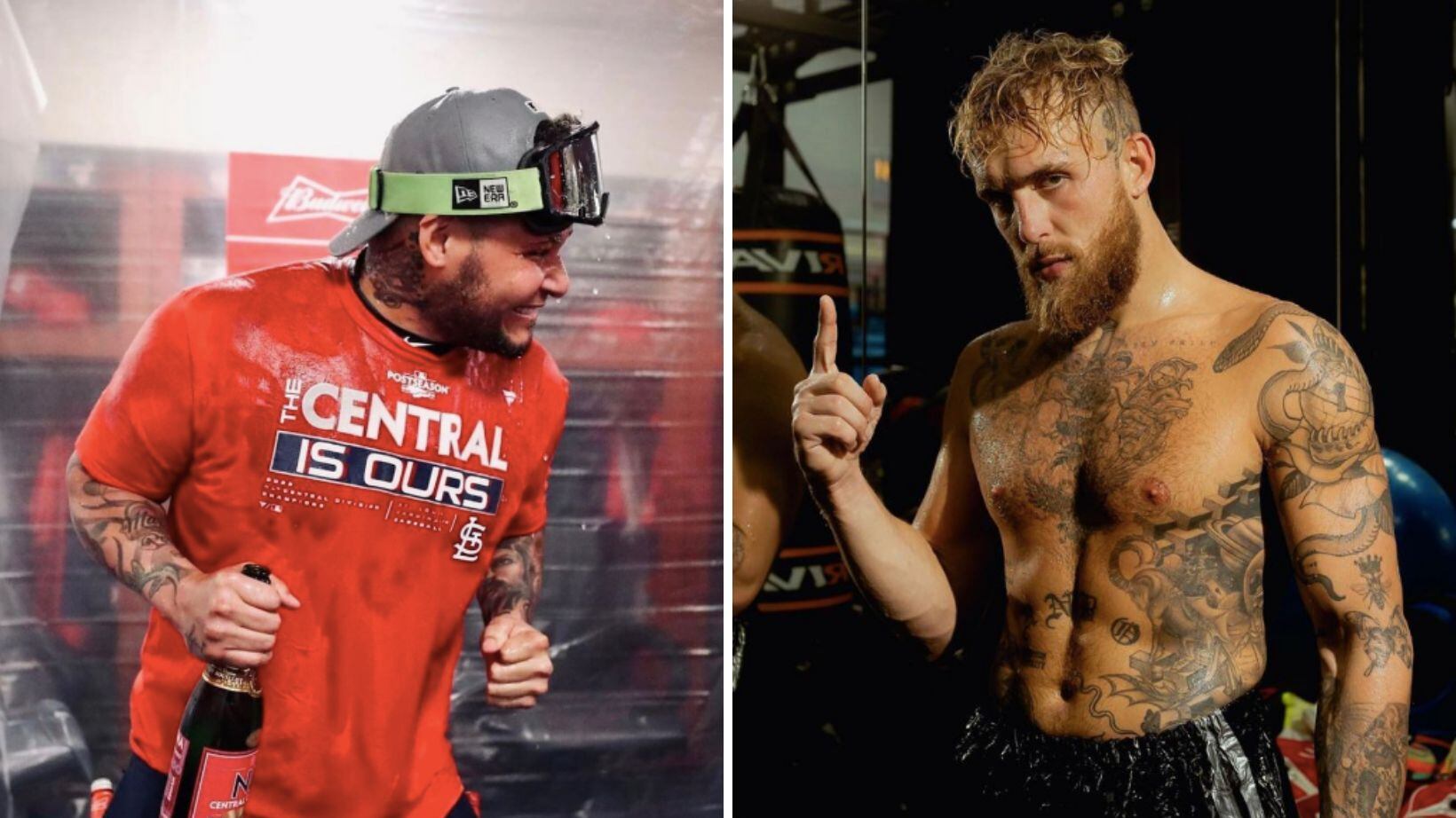 Yadier Molina y Jake Paul
