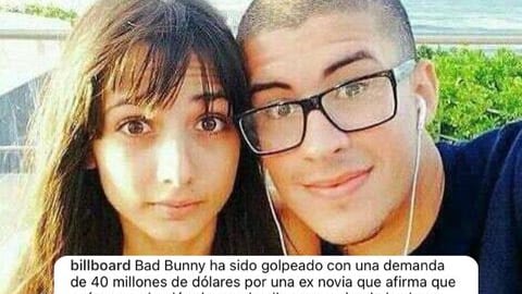 Bad Bunny y Carliz De La Cruz / instagram @thebichiyal
