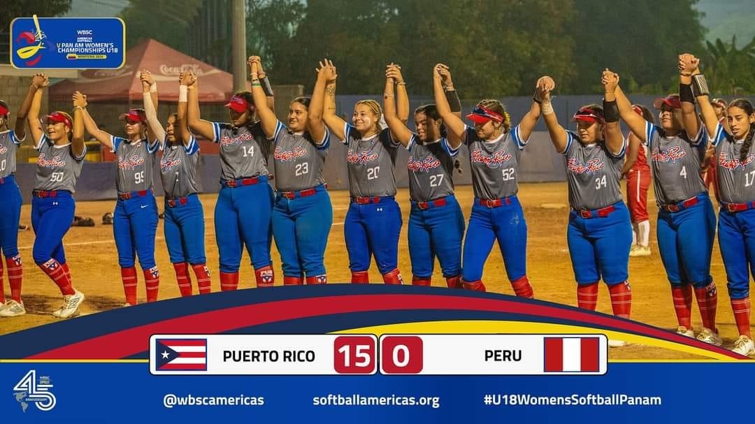 Puerto Rico clasifica al Mundial U18 de Sóftbol y Juegos Panamericanos Junior 2025.