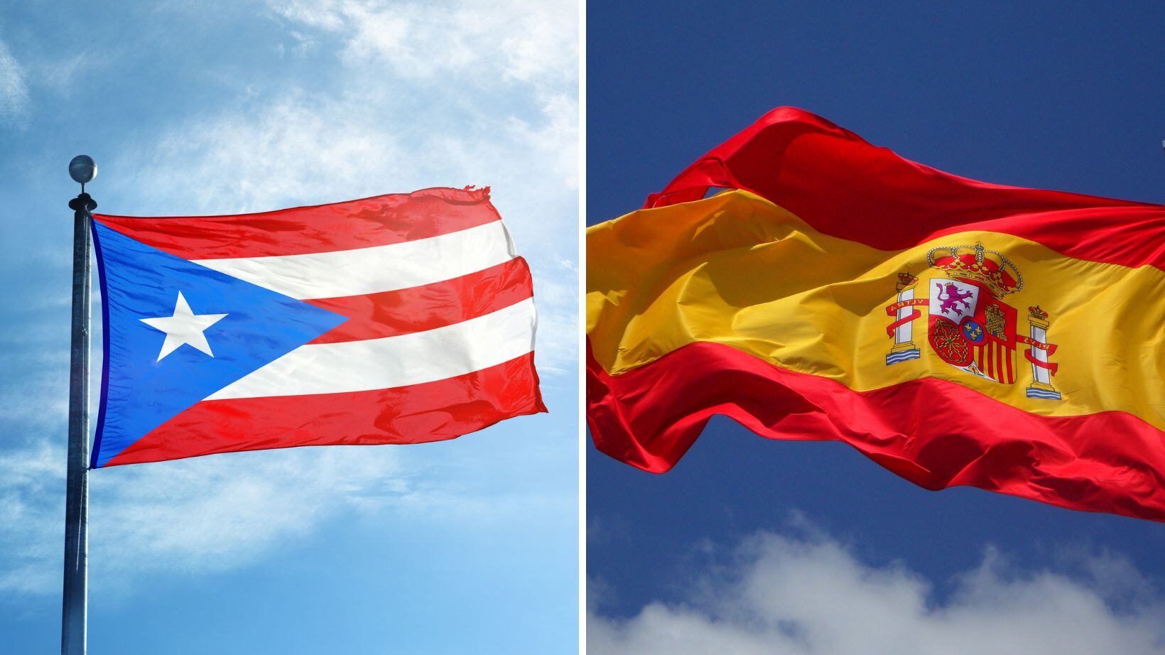 Banderas de Puerto Rico y España