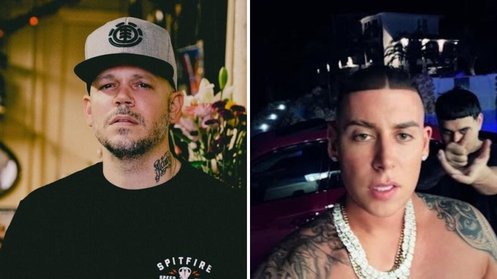 Los raperos Residente y Cosculluela.