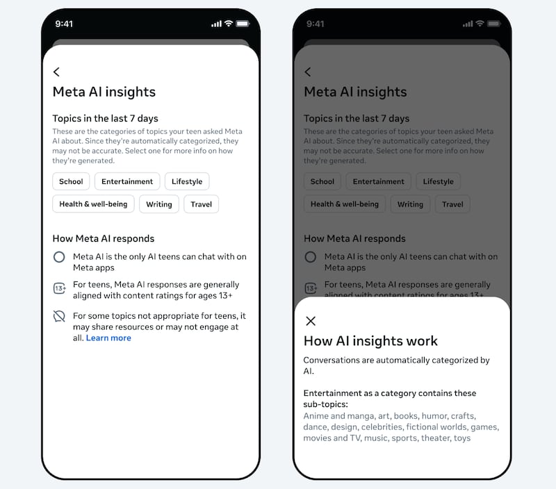 Meta - Control para teens
