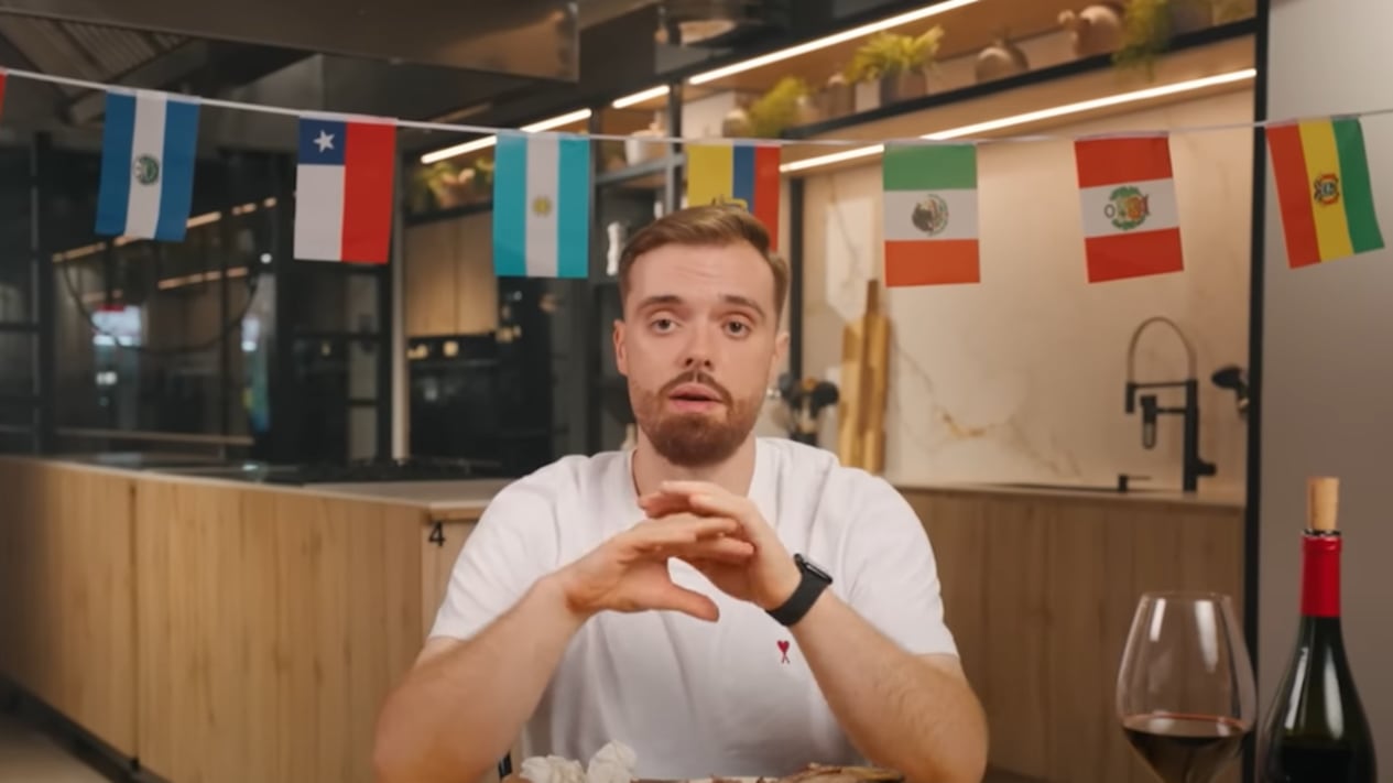 Ibai Llanos en su nuevo video de gastronomía