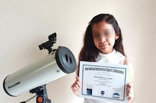 Esta niña de 11 años descubrió un asteroide y fue reconocida por la NASA