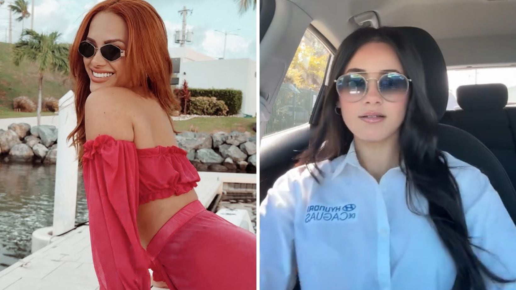 Foto de la animadora Jacky Fontánez junto a una joven que aseguran tiene un parecido con ella.