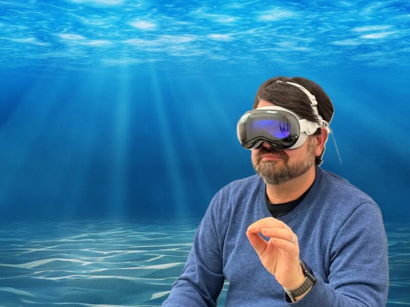 Apple Vision Pro en el agua