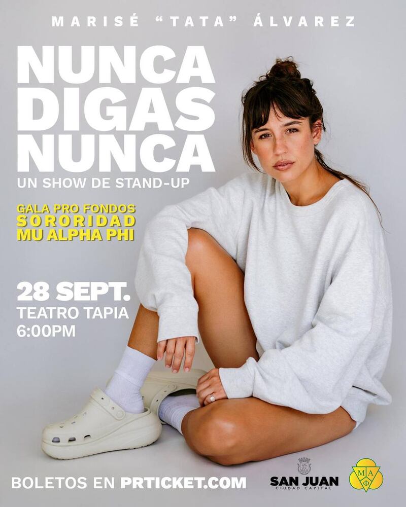 Marisé “Tata” Álvarez presentará stand-up “Nunca Digas Nunca” en el Teatro Tapia