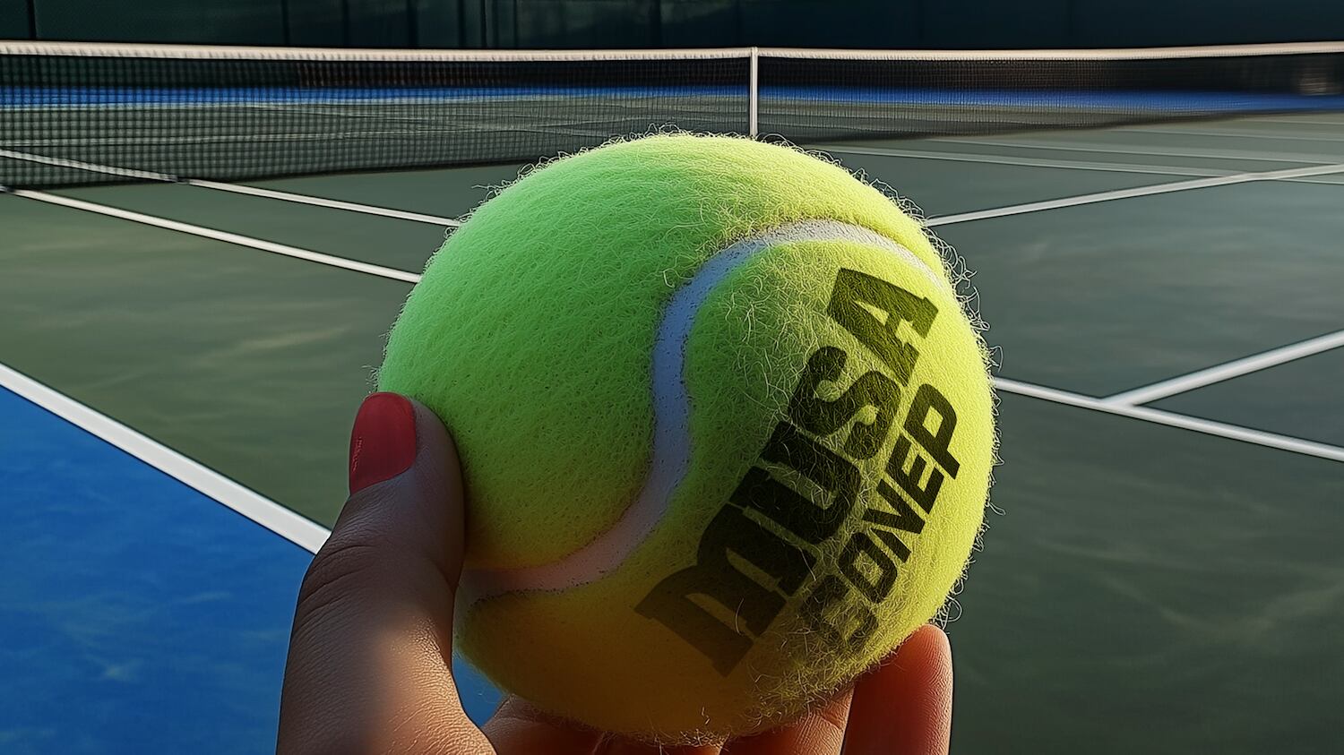 Bola de tenis con las palabras "Conep Musa"