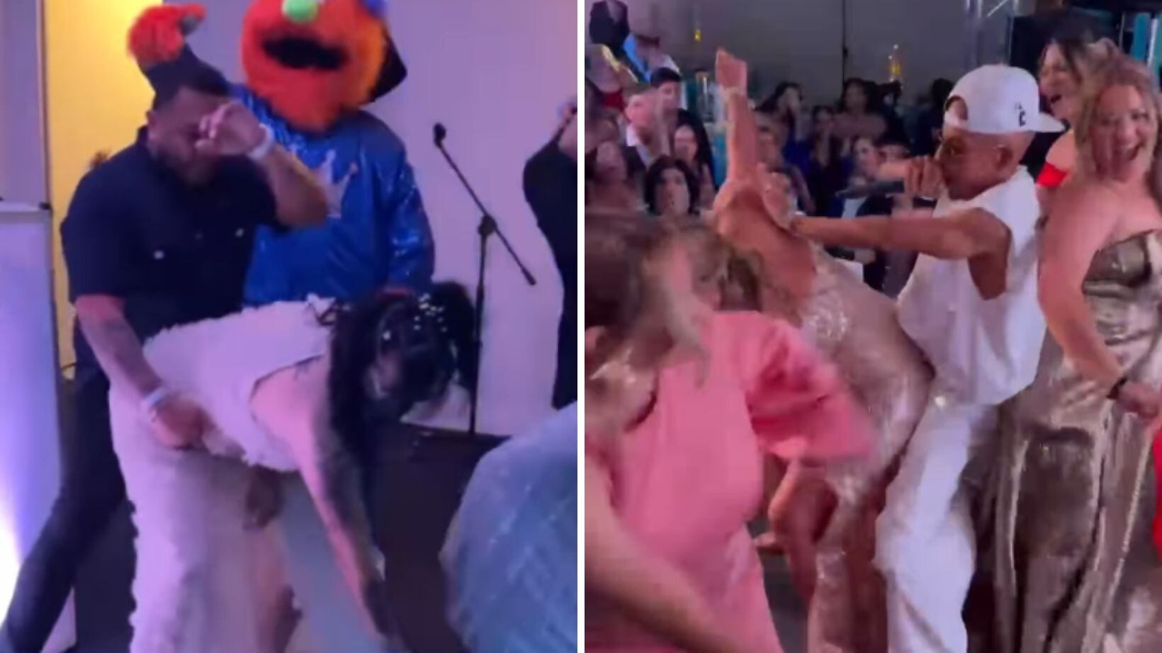 Foto de padres perreando en un prom animado por Aniel Rosario