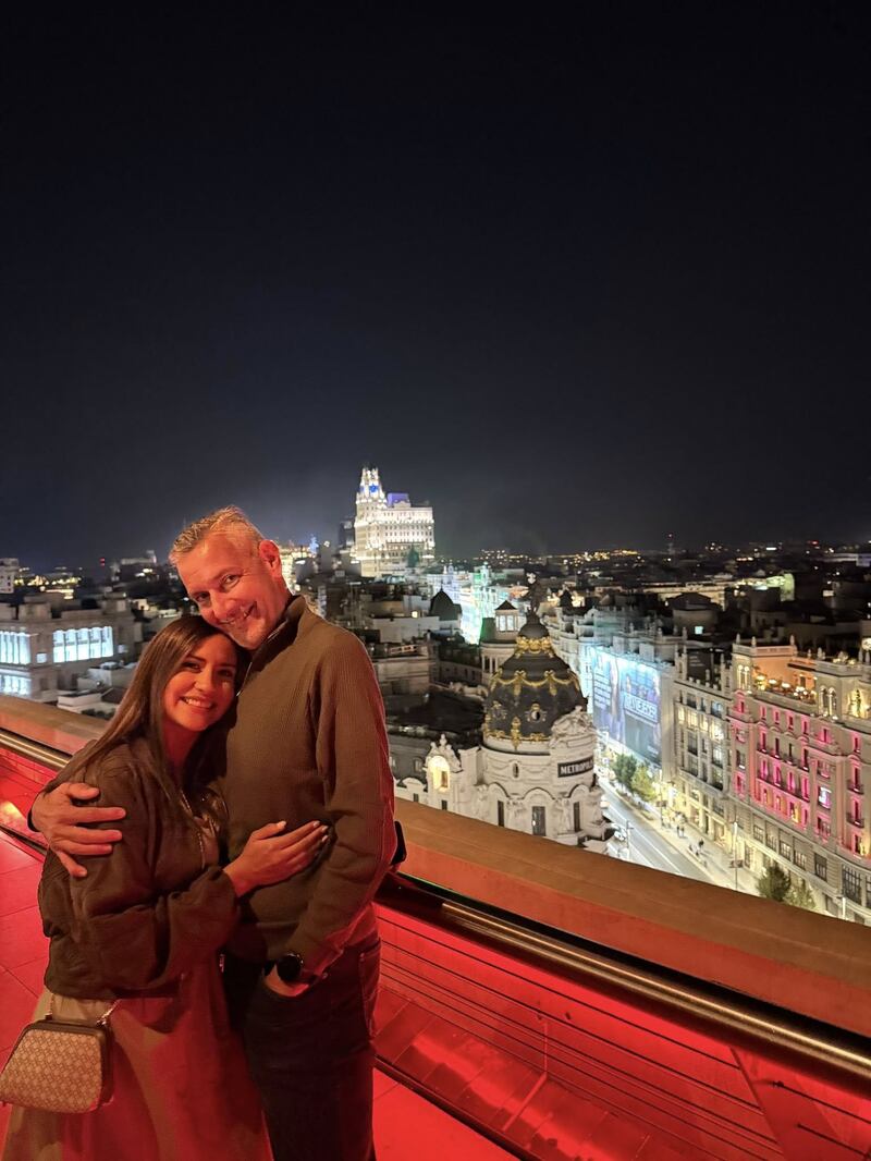 Zamira Mendoza y su padre.