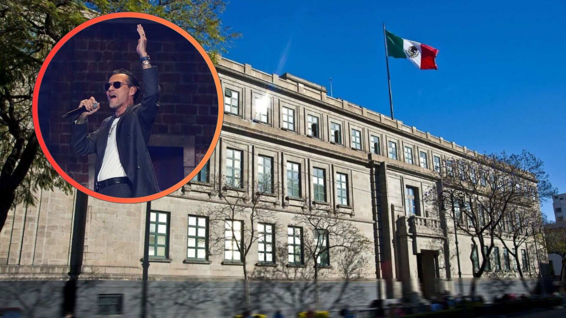 Marc Anthony y la corte suprema de México. Montaje El Calce.